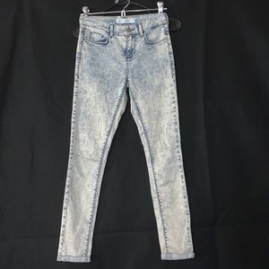 Topshop Moto/Petite Leigh Acid Wash W25